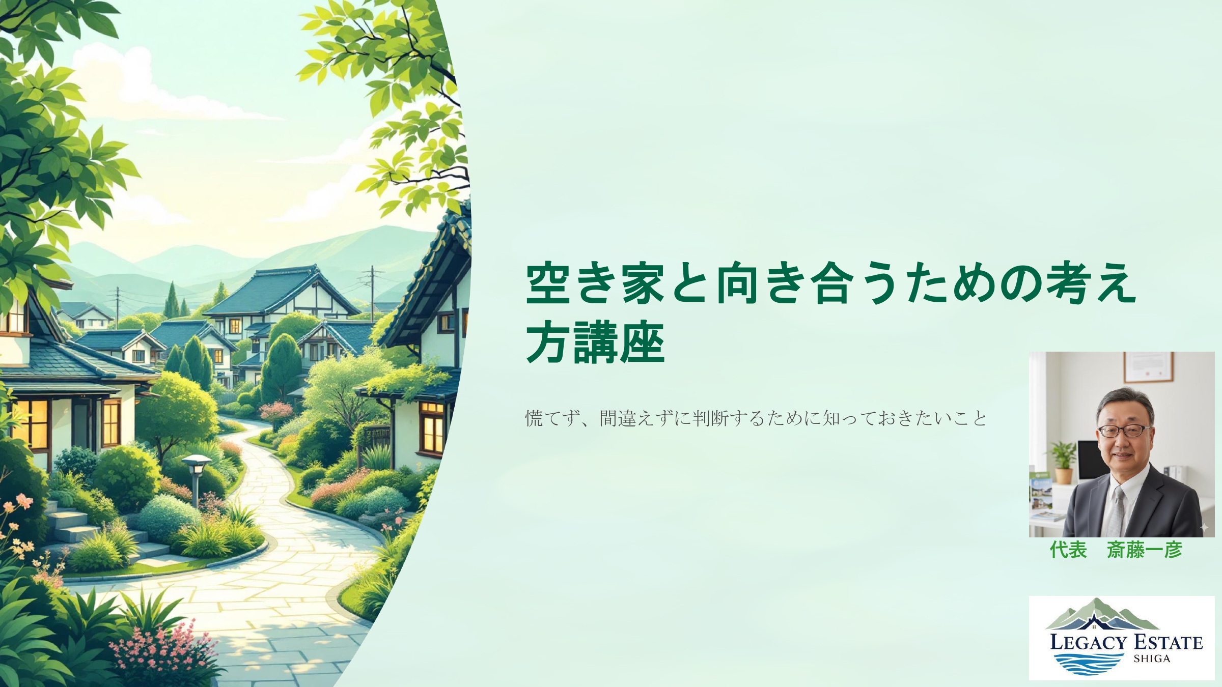 空き家と向き合うための考え方講座
