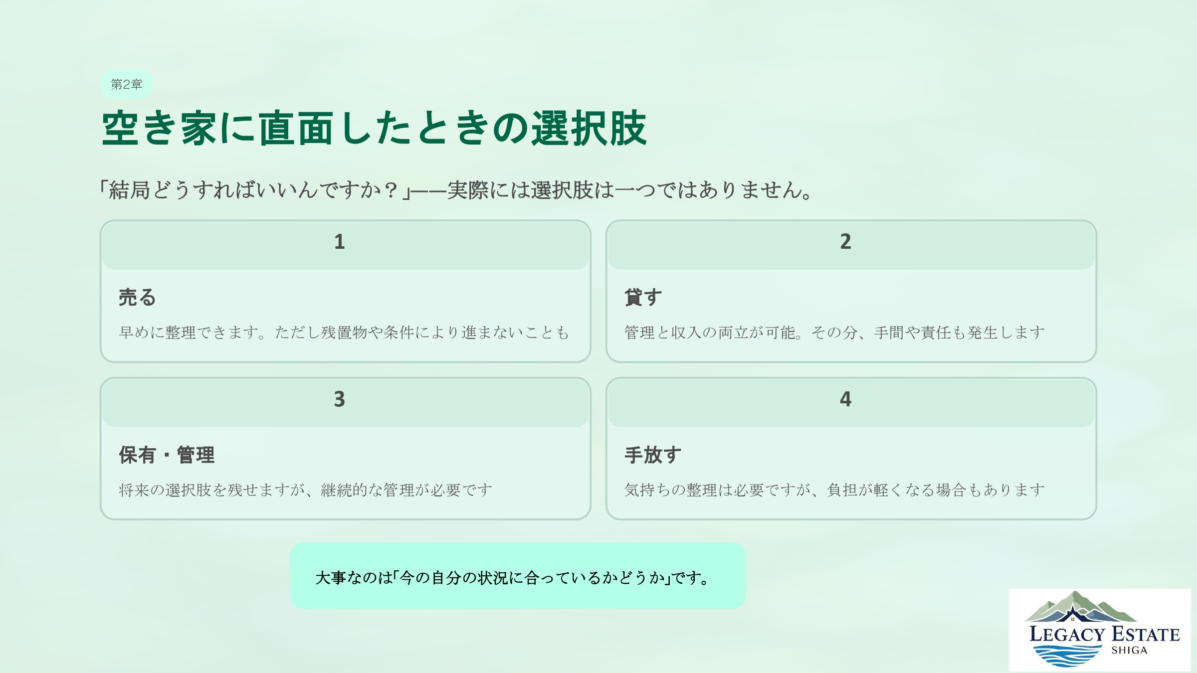 空き家と向き合うための考え方講座