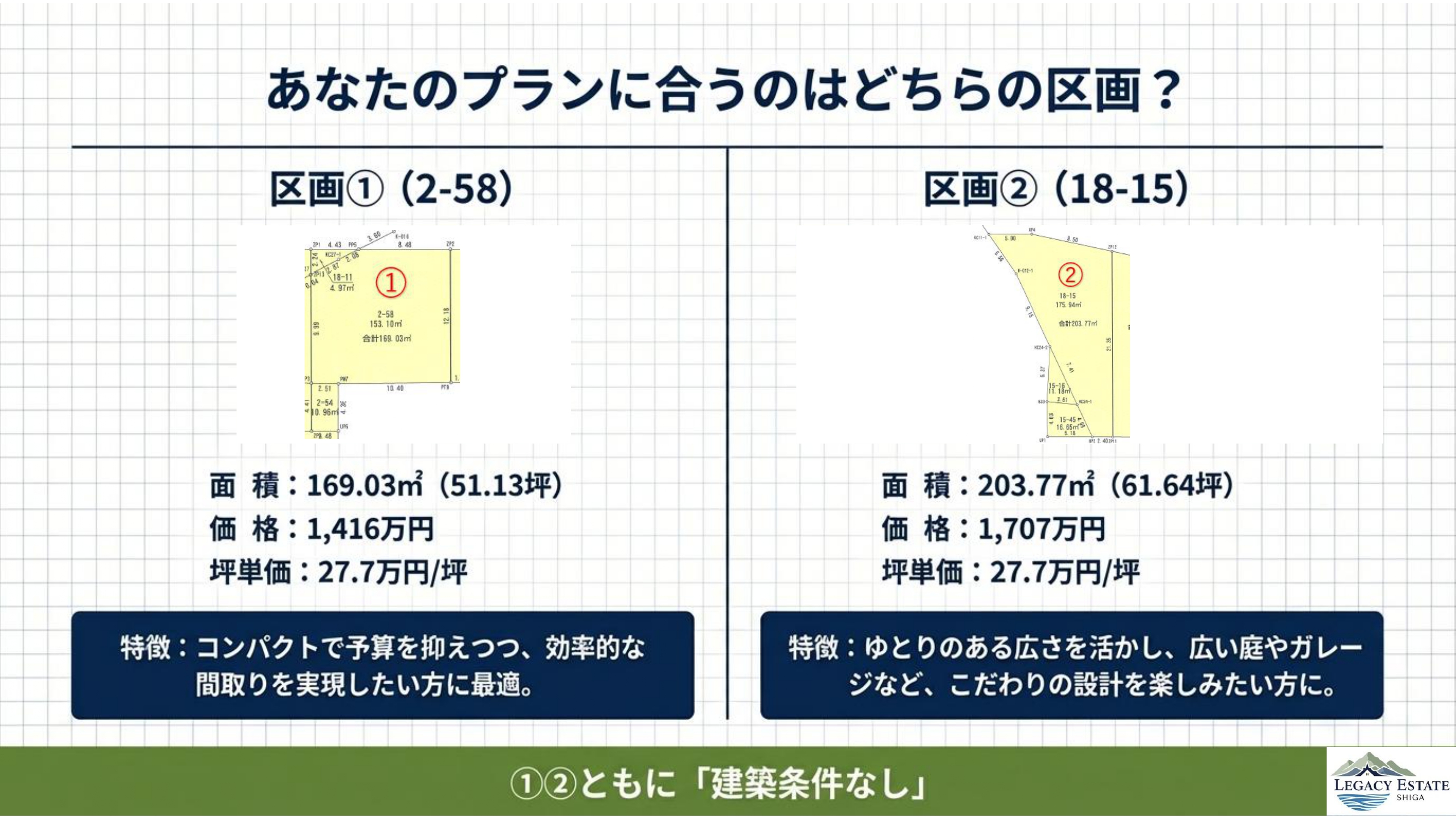 栗東市小野（北尾団地内）戸建て住宅建築分譲地2区画